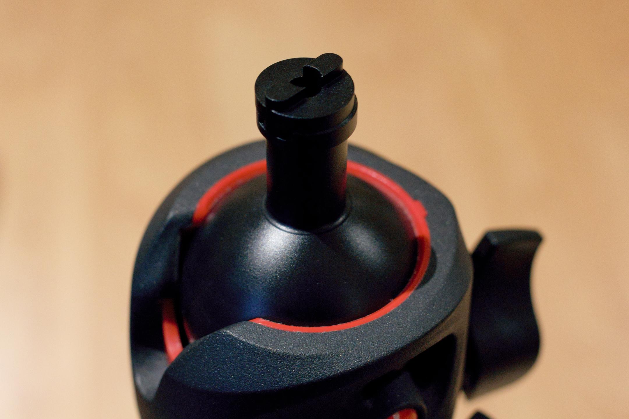 The iShoot adapter on my Manfrotto ball head
